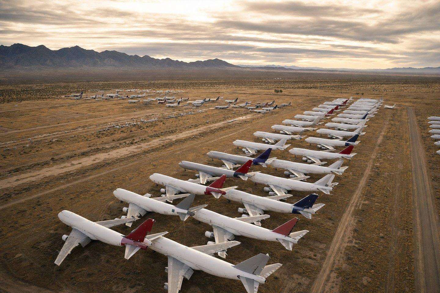 Mojave Air & Space Port: Aircraft Boneyard and Spaceflight History (AI-generated image)
